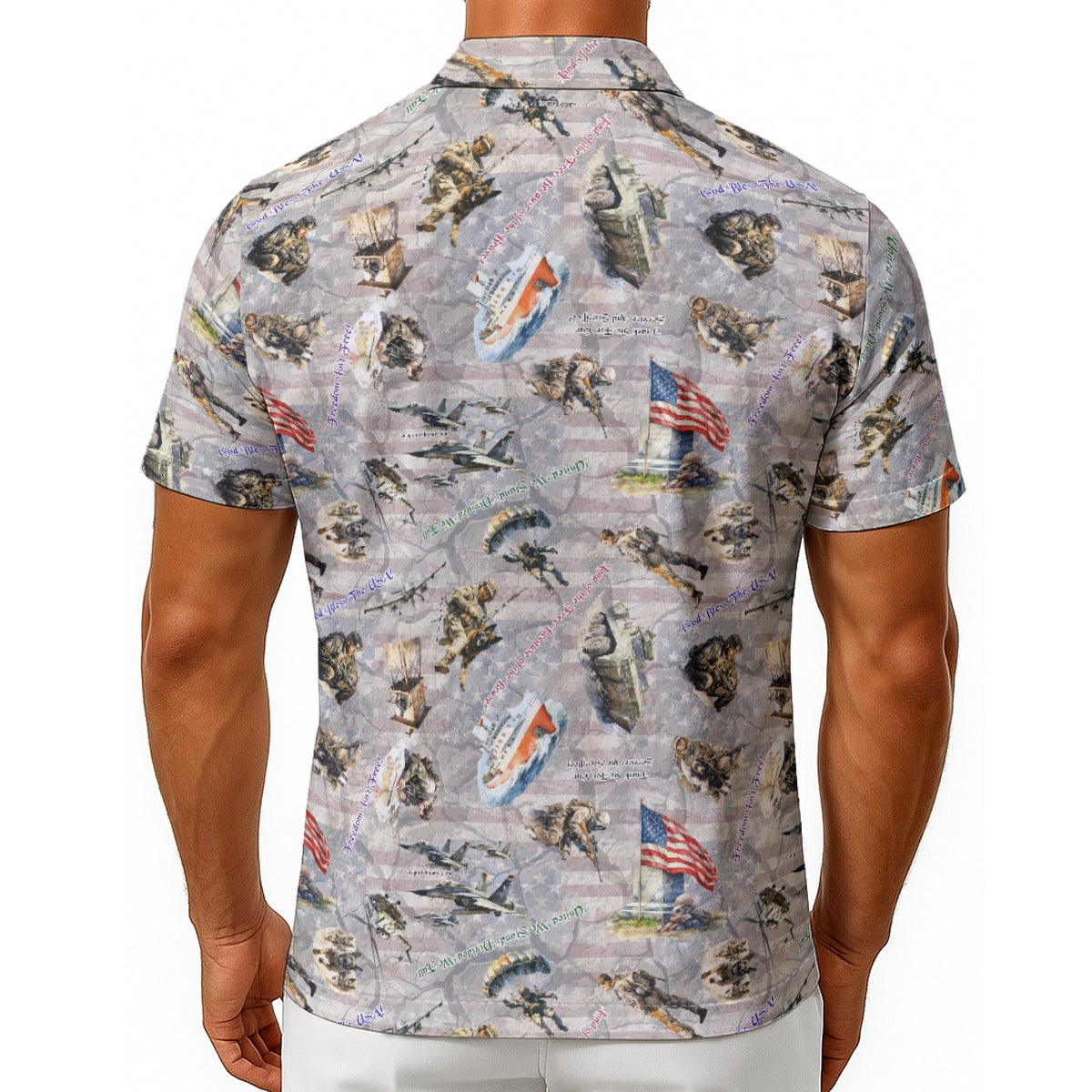 10 Misc Designs, Men's Button Up Hawaiian Shirt