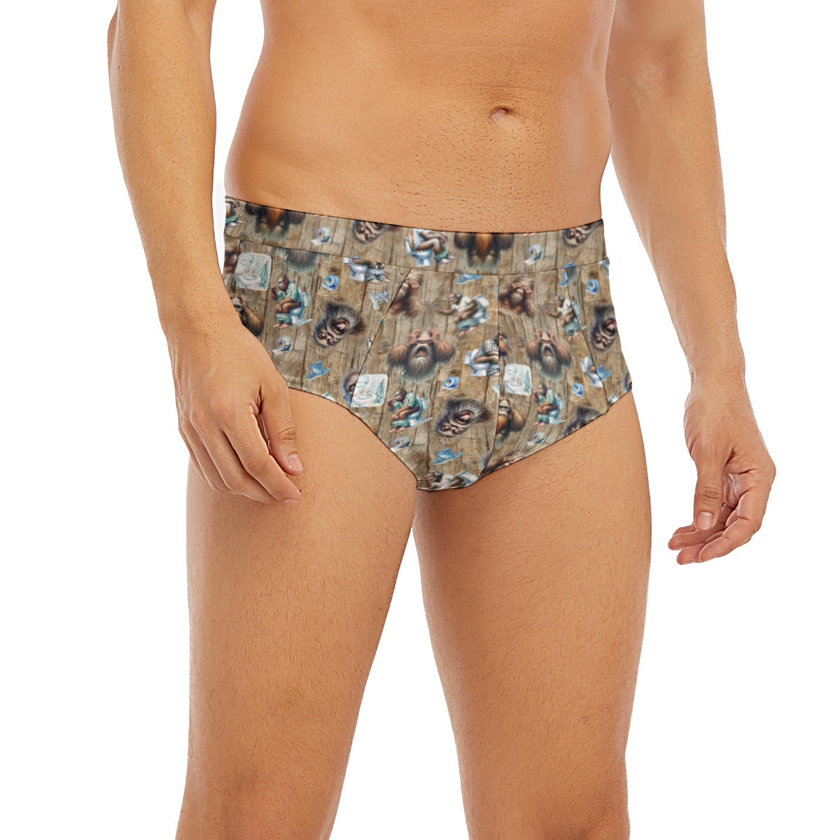 10 Bigfoot / Sasquatch Designs, Men’s Polyester Triangle, Low Rise Underwear