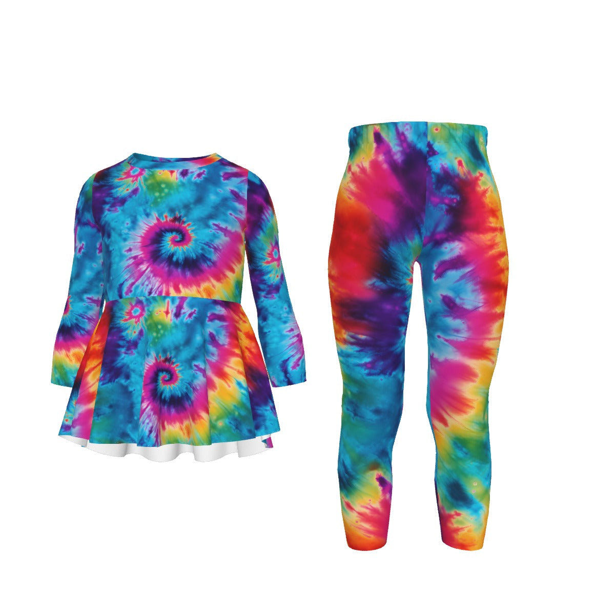 19 Tie Dye Designs, Girl’s 2 Piece Casual Suit