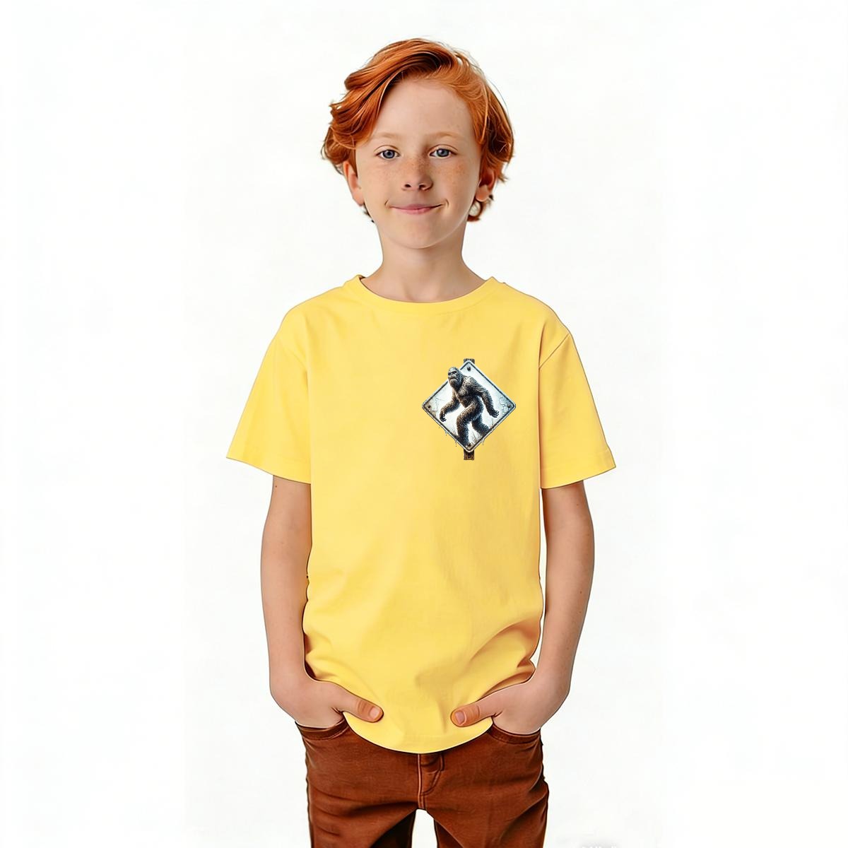 Bigfoot Sasquatch Designs, Kid’s Double Sided Gildan 5000B T Shirt