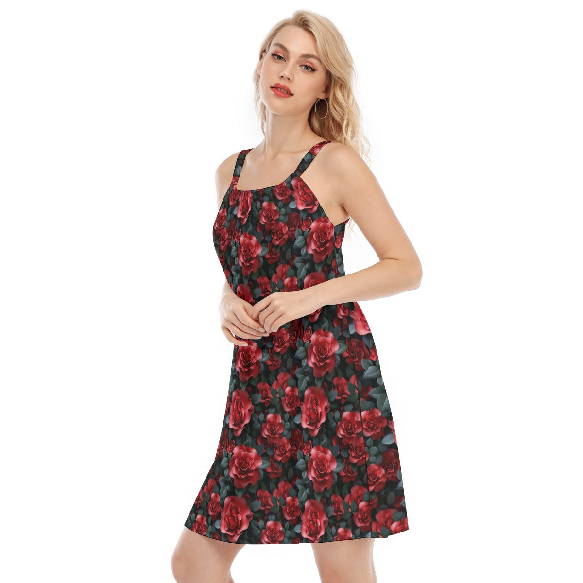10 Beautiful Flower Designs, Woman’s Sleeveless Cami Dress