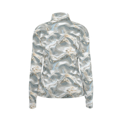 Baby Dragon on Silver Water, Women’s Long Sleeve Thumbhole Jacket