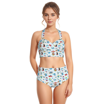 10 Misc Designs, Women’s Bikini Halter Swimsuit, Two Piece Set