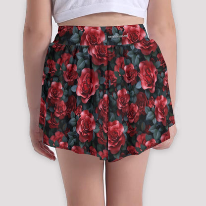 10 Flower Design, Girls Sports Culottes, Butterfly Shorts w/ Pocket