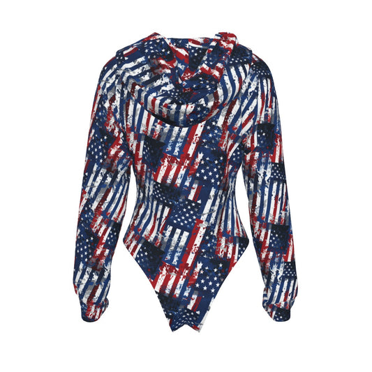 Donald Trump, "You're right...", Women's Raglan Sleeve Hooded Bodysuit