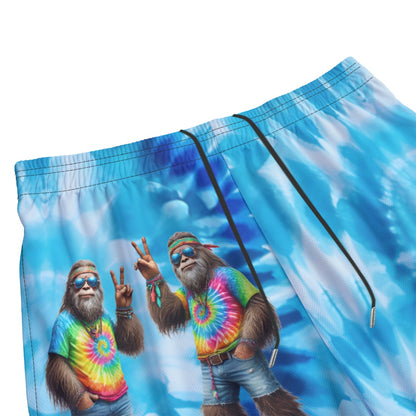 Hippie Sasquatch / Bigfoot, Men’s Sports, Pocketed Shorts