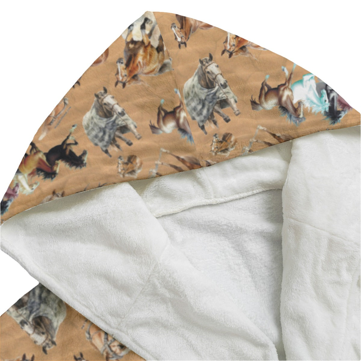 10 Animal Designs, Flannel Hooded bathrobe