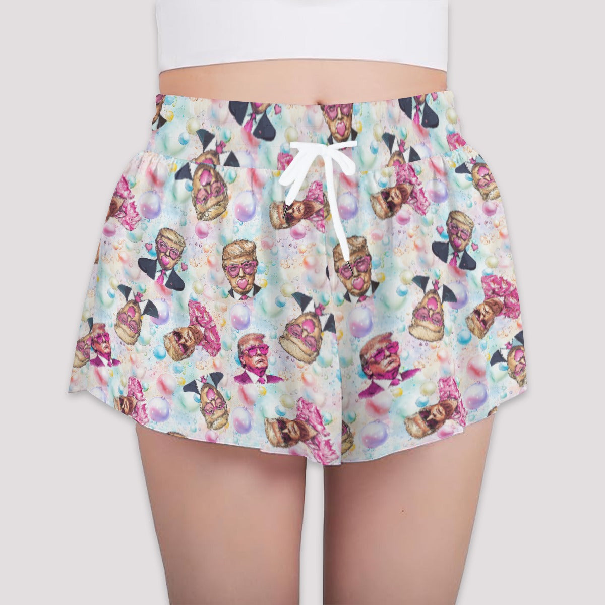 20 Donald Trump Designs, Girls Sports Culottes, Butterfly Shorts w/ Pocket