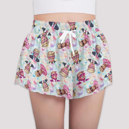 20 Donald Trump Designs, Girls Sports Culottes, Butterfly Shorts w/ Pocket