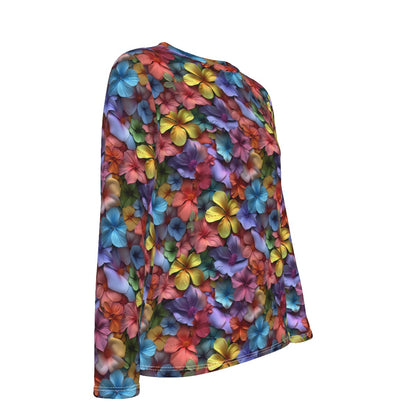 10 Beautiful Flower Designs, Women’s Oversized Cotton Tee Shirt