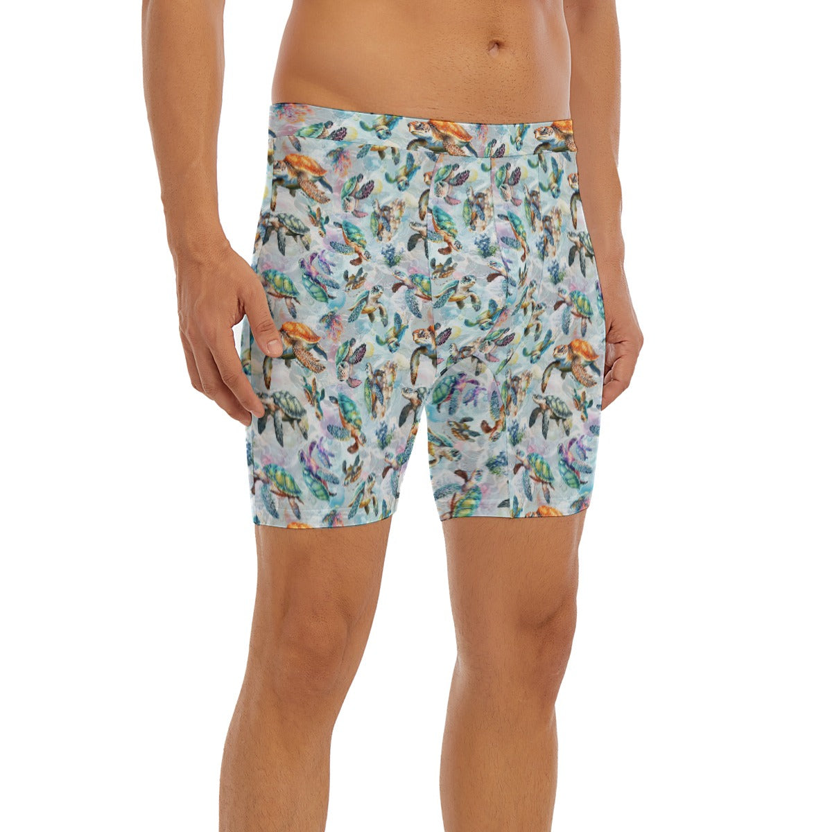 10 Animal Designs, Men’s Long Boxer Briefs