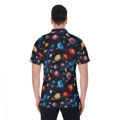 12 Galaxy / Outer Space Designs, Men's Polo Shirts