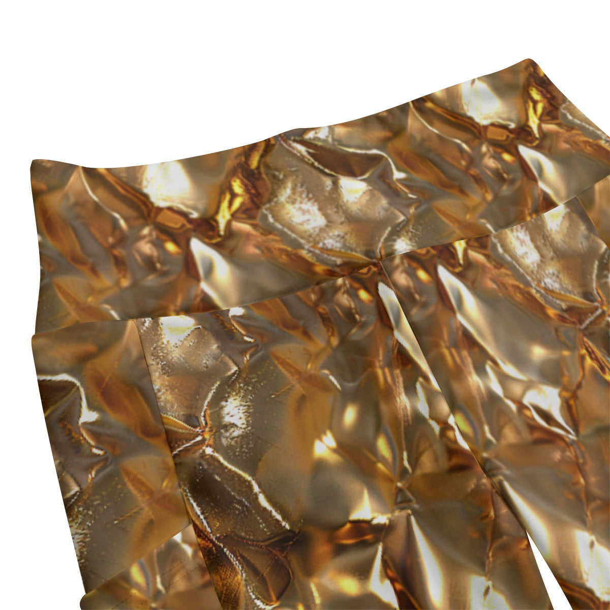 Gold Design Women’s High Waist Leggings w/ Pocket