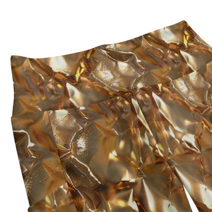 Gold Design Women’s High Waist Leggings w/ Pocket