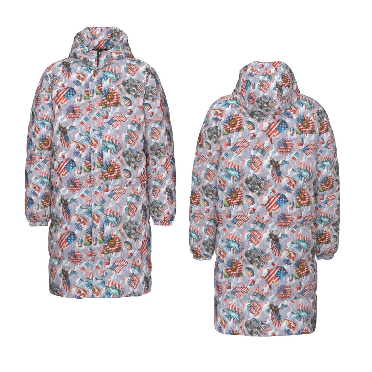 8 Patriot Designs, Long Down Jacket / Coat