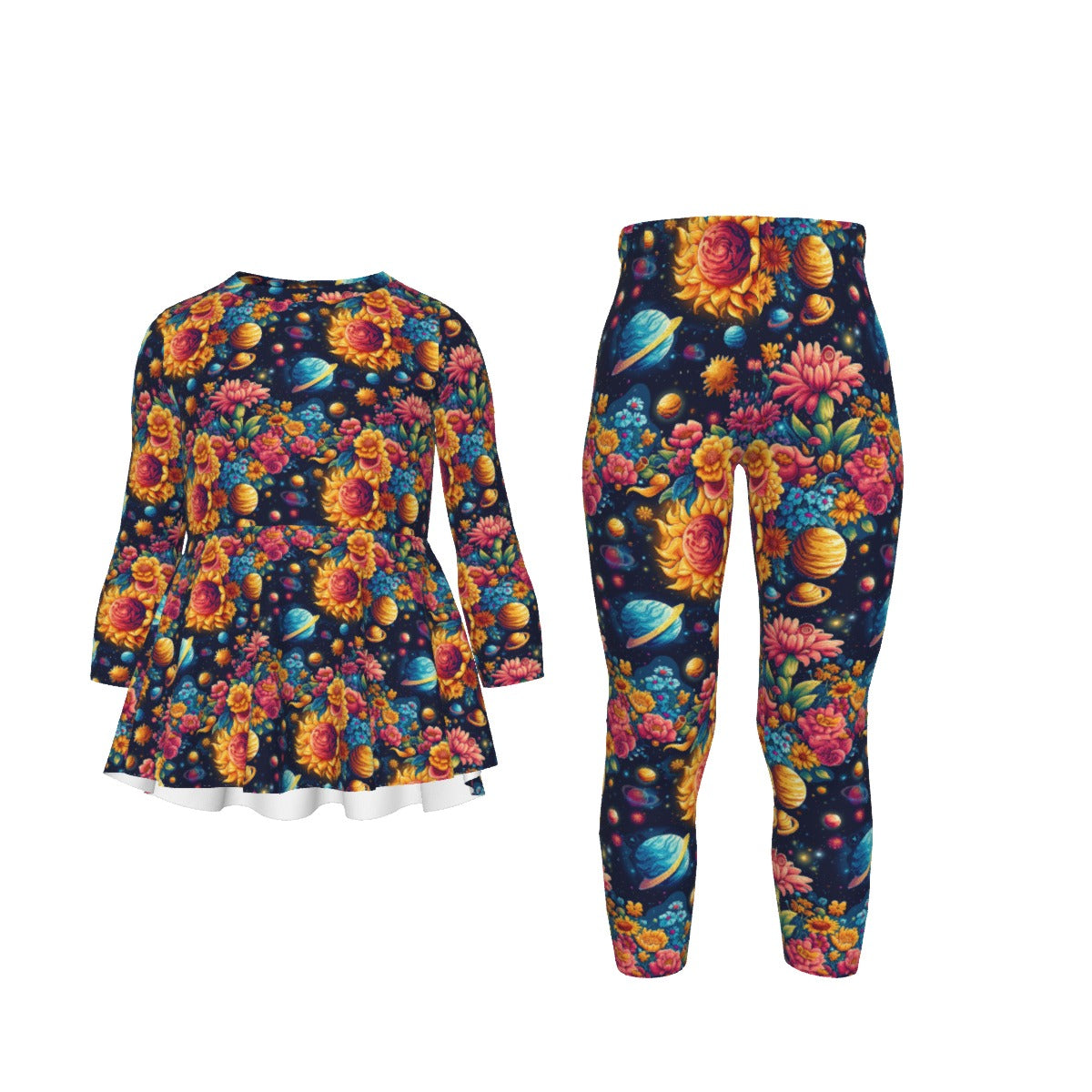 12 Galaxy / Outer Space Designs, Girl’s 2 Piece Casual Suit