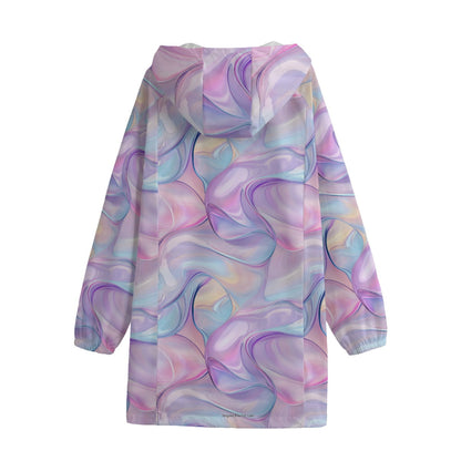 Fairy on Pastel, Adult Windbreaker Long Jacket