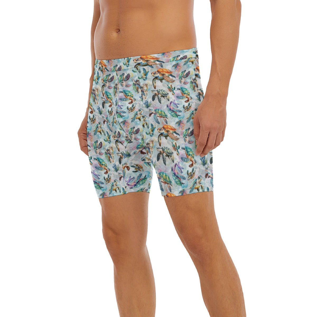 10 Animal Designs, Men’s Long Boxer Briefs