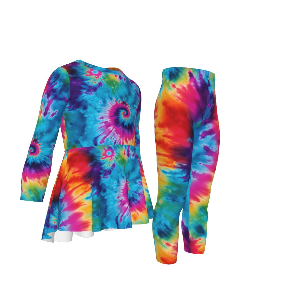 19 Tie Dye Designs, Girl’s 2 Piece Casual Suit