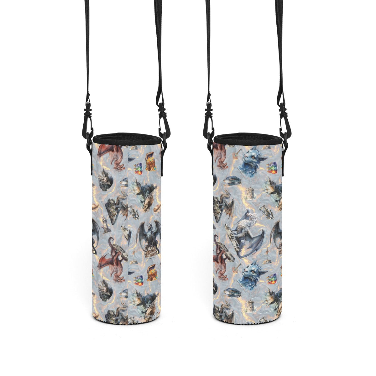 Misc Designs Water Bottle Sleeves / Carriers - Dragon, Smurfs, Western, Outer Space, BBQ, Alice in W