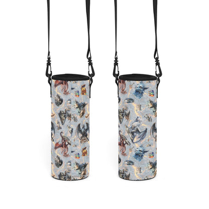 Misc Designs Water Bottle Sleeves / Carriers - Dragon, Smurfs, Western, Outer Space, BBQ, Alice in W