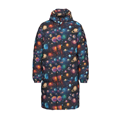 12 Galaxy / Outer Space, Long Down Jacket / Coat