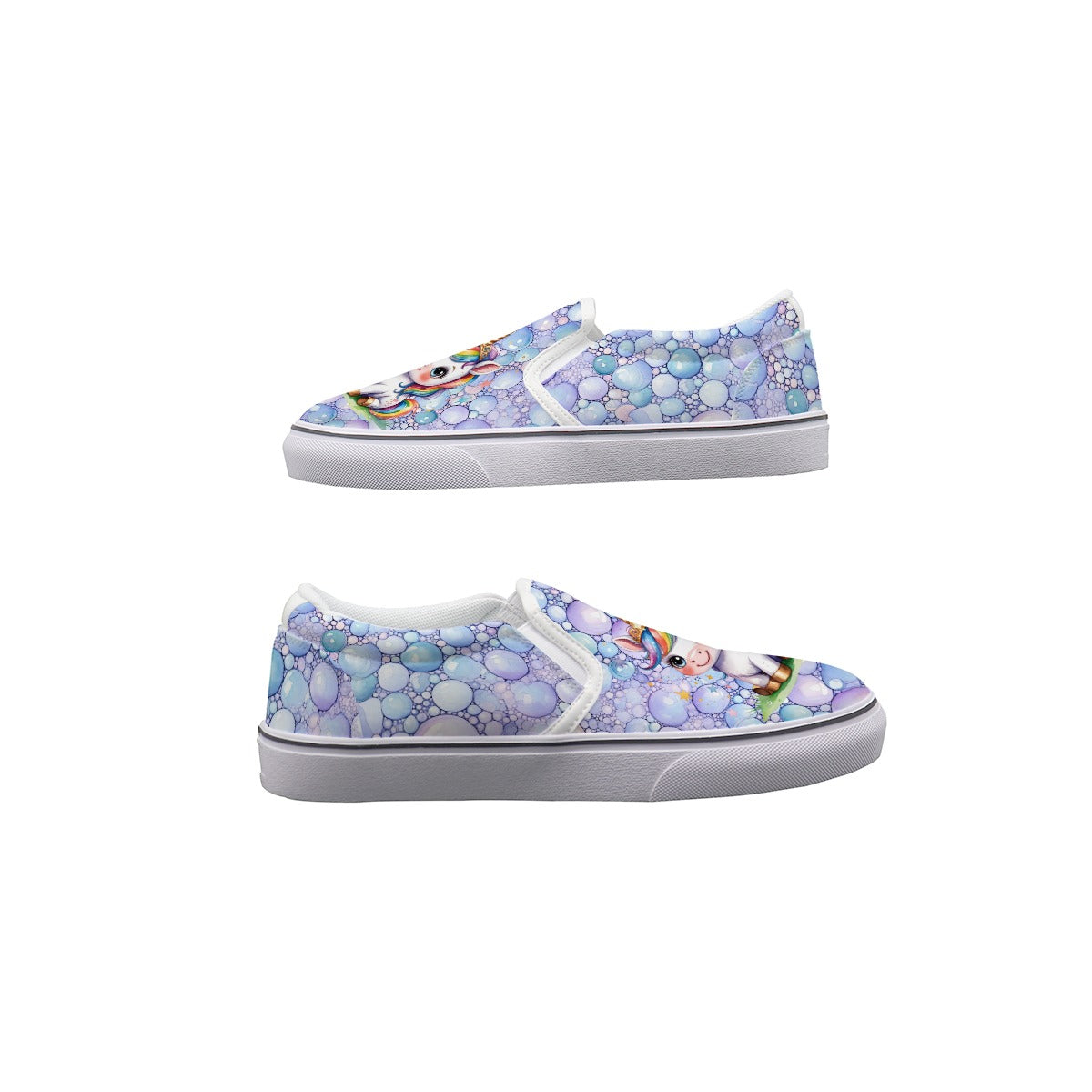Unicorns Kids Slip On Canvas Sneakers, Slip On Shoes, No Touch Shoes