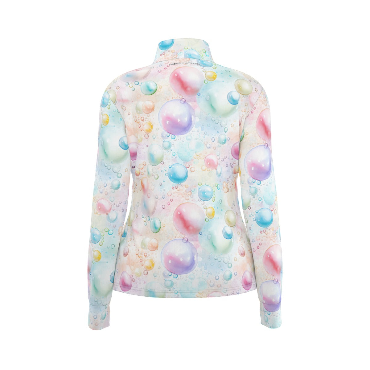 Bigfoot / Sasquatch Blowing Bubbles, Women’s Long Sleeve Thumbhole Jacket