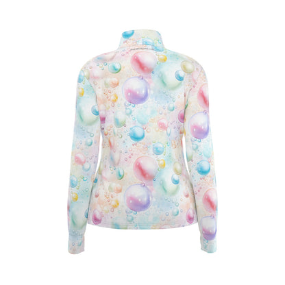 Bigfoot / Sasquatch Blowing Bubbles, Women’s Long Sleeve Thumbhole Jacket