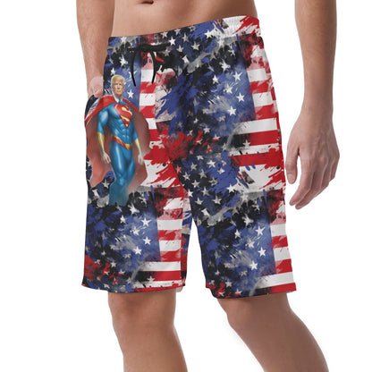 Donald Trump Superman, Men’s Lightweight Casual Shorts