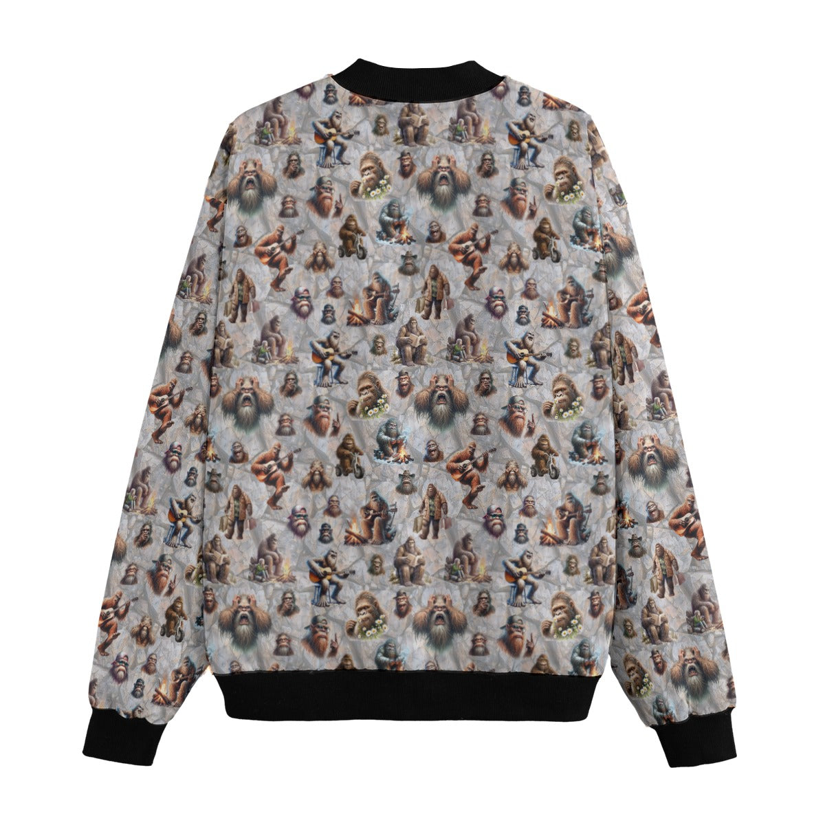 10 Bigfoot / Sasquatch Designs, Fleece Bomber Jacket