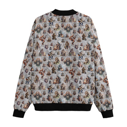 10 Bigfoot / Sasquatch Designs, Fleece Bomber Jacket