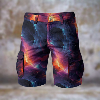 12 Space Designs, Galaxy Design, Men’s Cargo Shorts