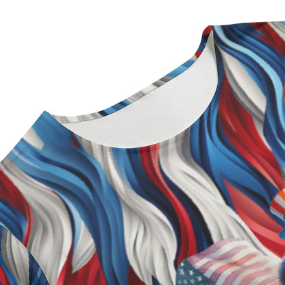 Patriot Bigfoot / Sasquatch, Women’s 2 Piece T Shirt Set With Short Sleeve