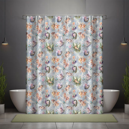 6 Fairy Designs, Polyester Shower Curtain in 4 sizes