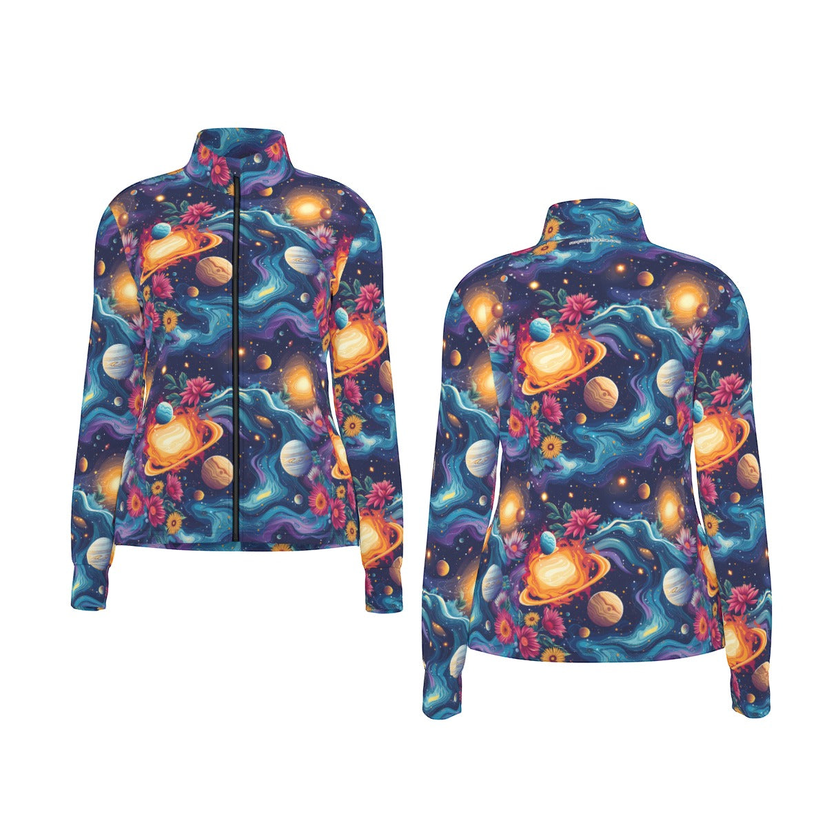 12 Galaxy / Outer Space Designs, Women’s Long Sleeve Thumbhole Jacket