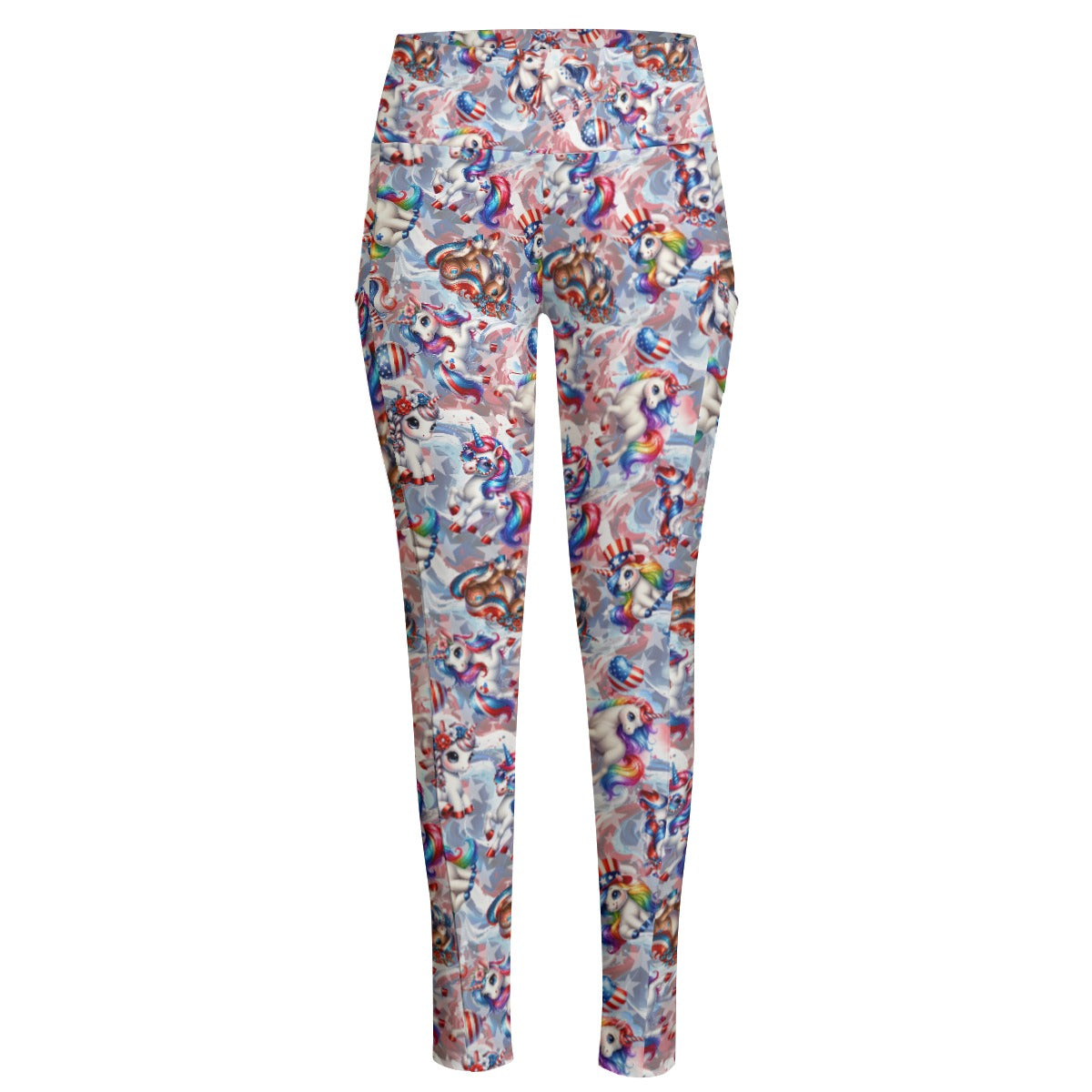 8 Patriot Designs, Women’s High Waist Leggings w/ Pocket