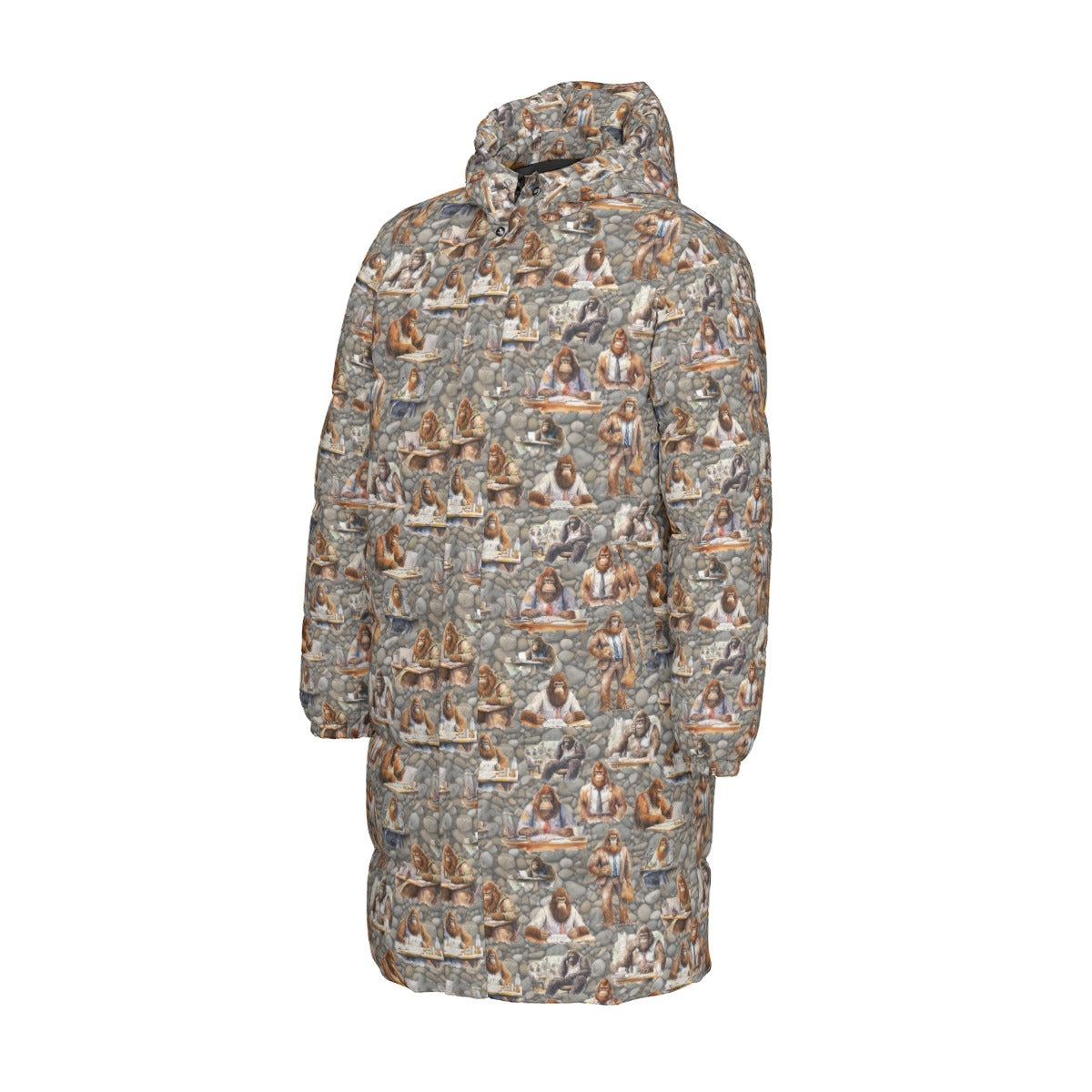 10 Bigfoot / Sasquatch Designs, Long Down Jacket / Coat