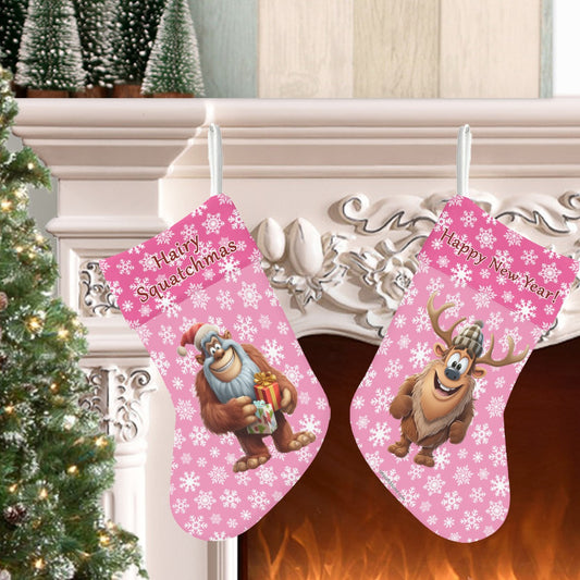 Silly Sasquatches, Polyester Christmas Stocking