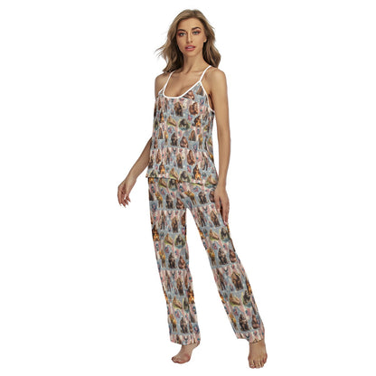 10 Bigfoot, Sasquatch, Designs, Women's Cami Pajamas Set