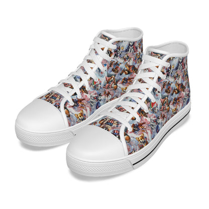8 Patriot Designs, Kids Canvas Sneaker Shoes