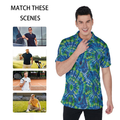 10 Tie Dye Designs, Men's Polo Shirts