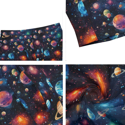 12 Galaxy, Outer Space Men’s Long Boxer Briefs