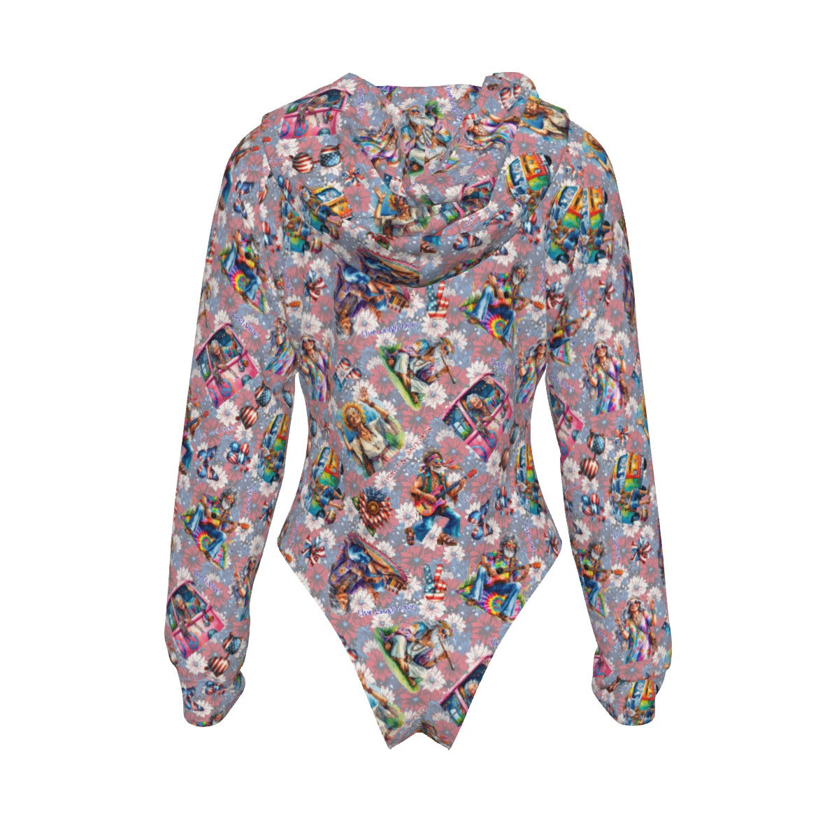 8 Patriotic Designs, Women's Raglan Sleeve Hooded Bodysuit