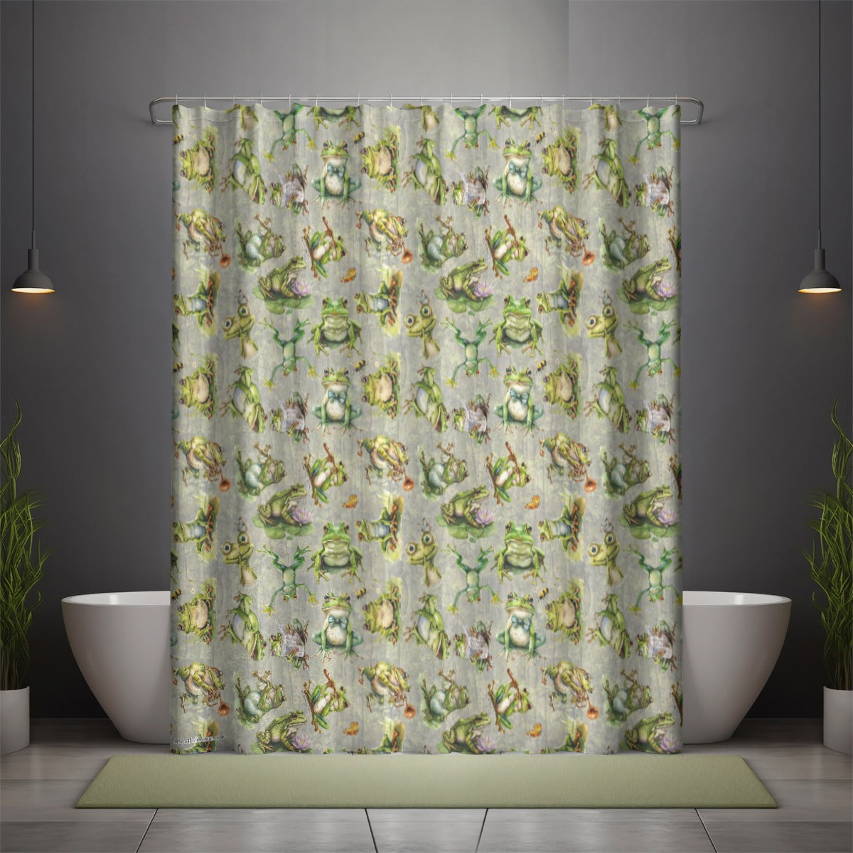 10 Animal Designs, Polyester Shower Curtain in 4 sizes