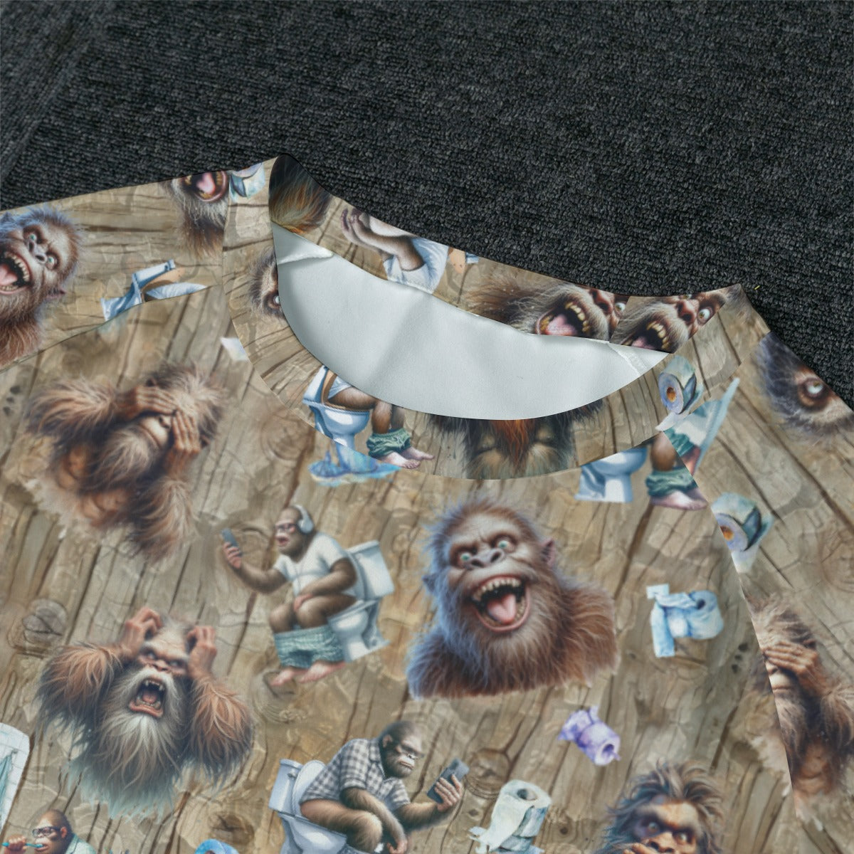 10 Bigfoot / Sasquatch Designs, Men’s Raglan Sleeve Pajamas with Wide Ankles