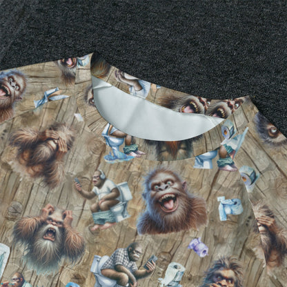 10 Bigfoot / Sasquatch Designs, Men’s Raglan Sleeve Pajamas with Wide Ankles