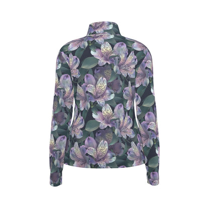 10 Flower Designs, Women’s Long Sleeve Thumbhole Jacket