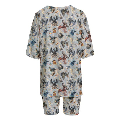Dragon Design, Women’s 2 Piece T Shirt Set With Short Sleeve