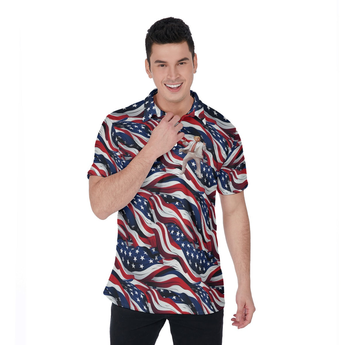 Donald Trump Dancing, Men's Polo Shirts
